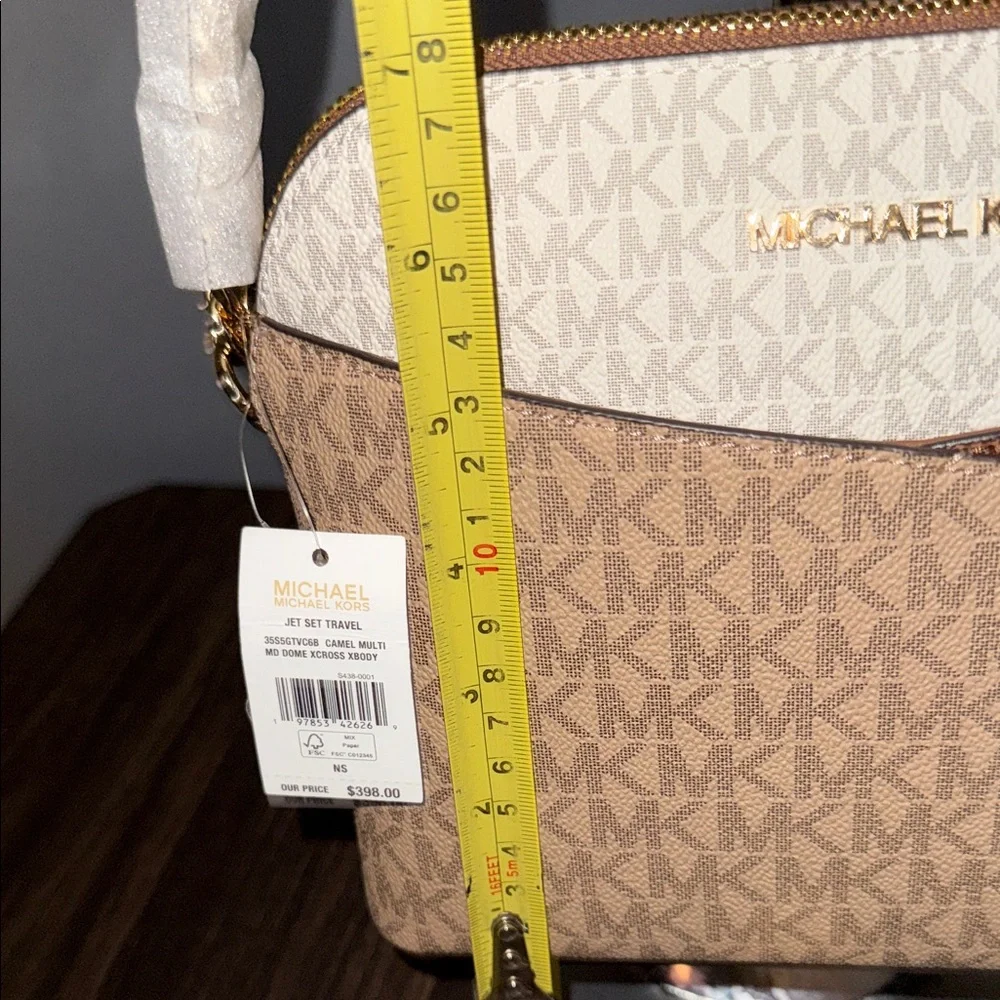 Michael Kors  $398 Tan and White Crossbody Bag - Picture 12 of 12